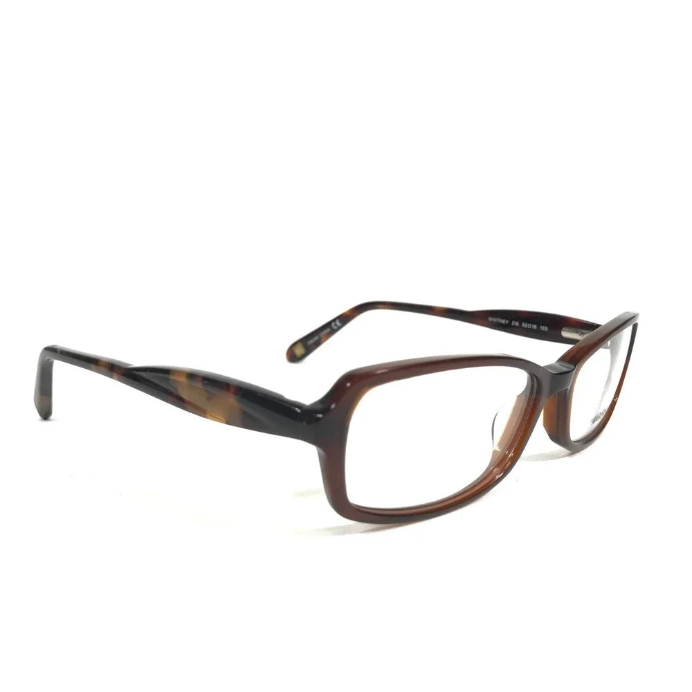 Marchon NYC Eyeglasses Frames WHITNEY 216 Brown Rectangular Full Rim 52-16-135
